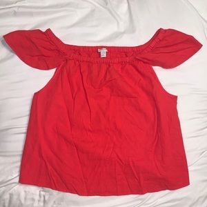 NWT J Crew Off the Shoulder Adjustable Top